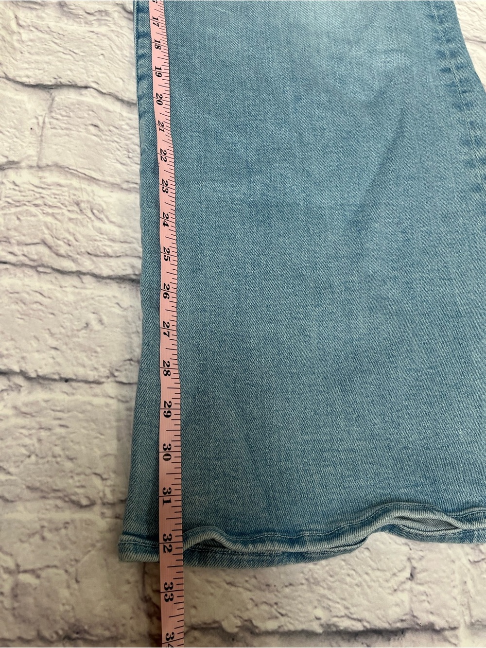 Mother denim roller patch pocket Wide Leg High-Rise Light wash Blue Jeans 30 - Picture 7 of 7